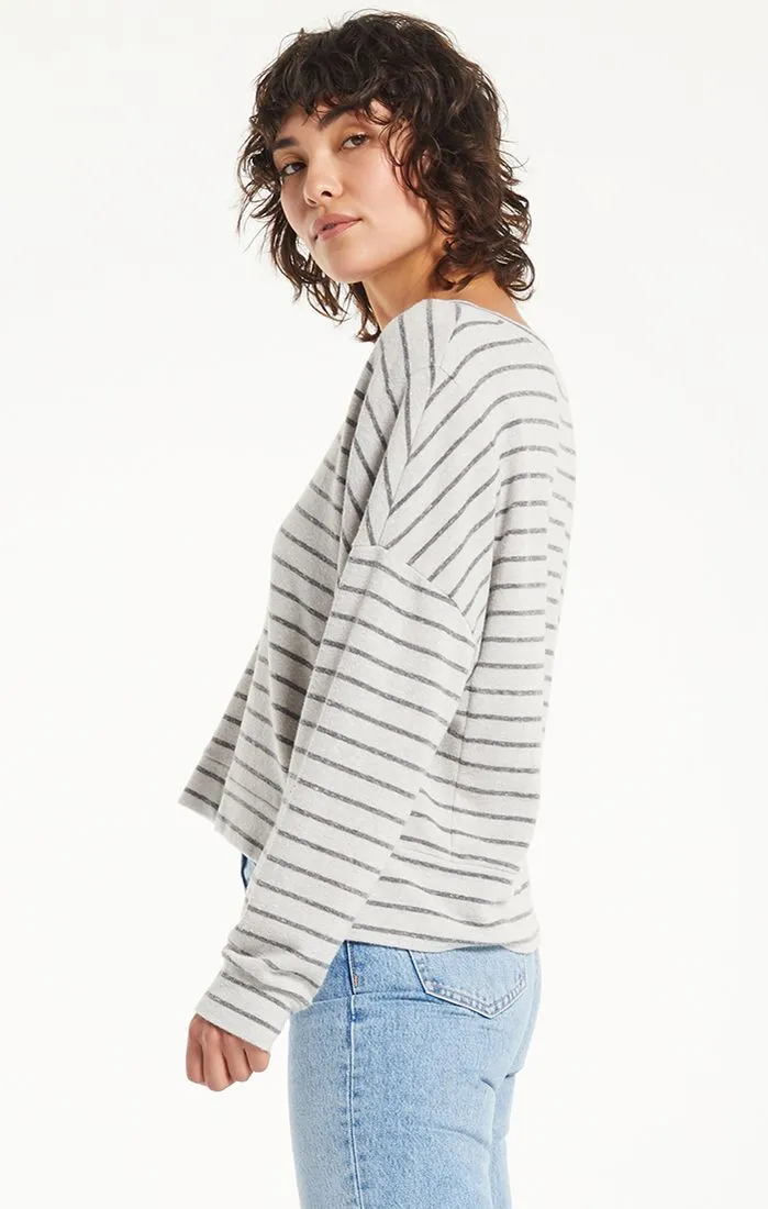 Z Supply Stripe Skimmer Weekender Pullover